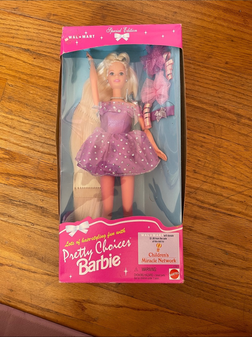 Mattel Barbie in Purple Sparkle Party Dress with Accessories